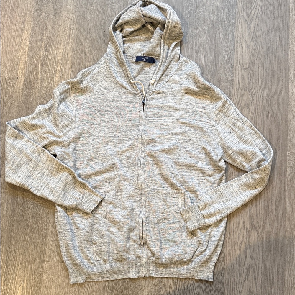 J. Crew Men's Gray Hoodie Sweater